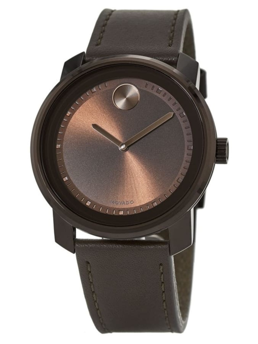 Movado Brown Dial Leather Strap Men's Watch